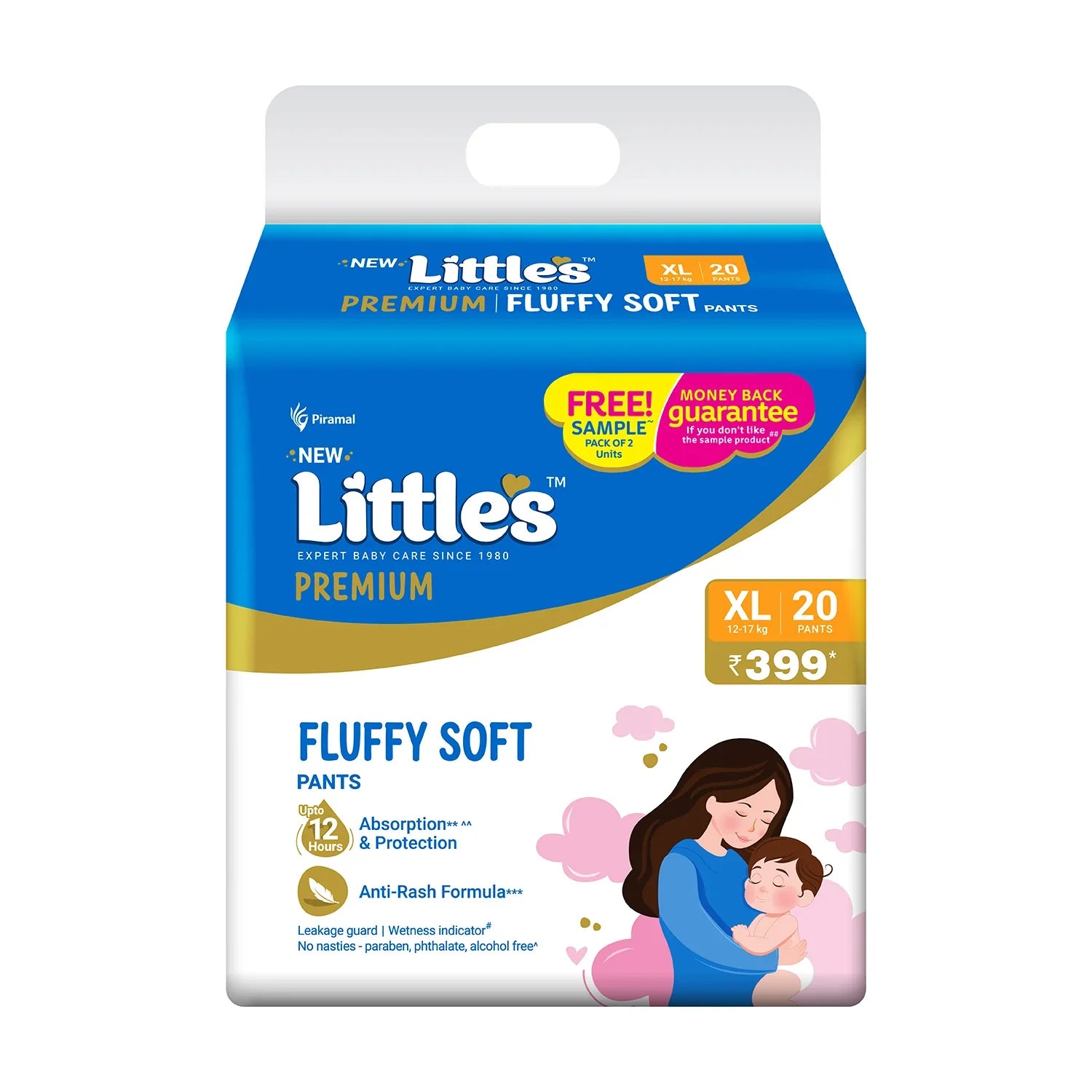 Little's Baby Diaper Pants – Fluffy Soft with Anti-Rash Formula 20*5